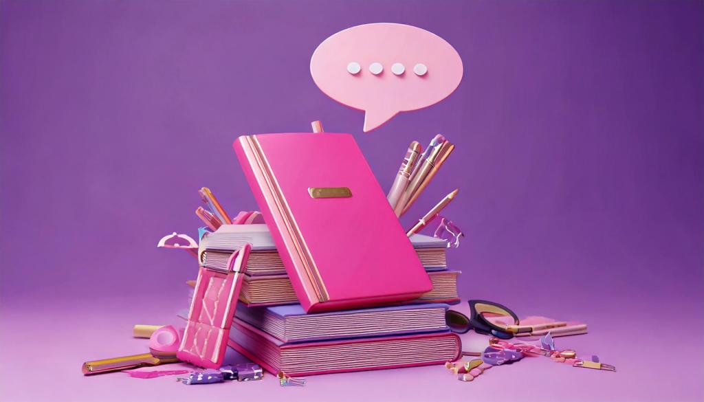 un gros livre de prompts rose